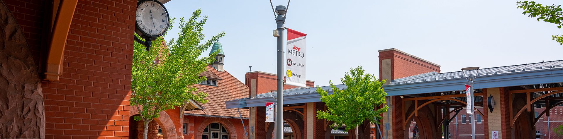 An image of the Kalamazoo Transportation Center's bus parking.