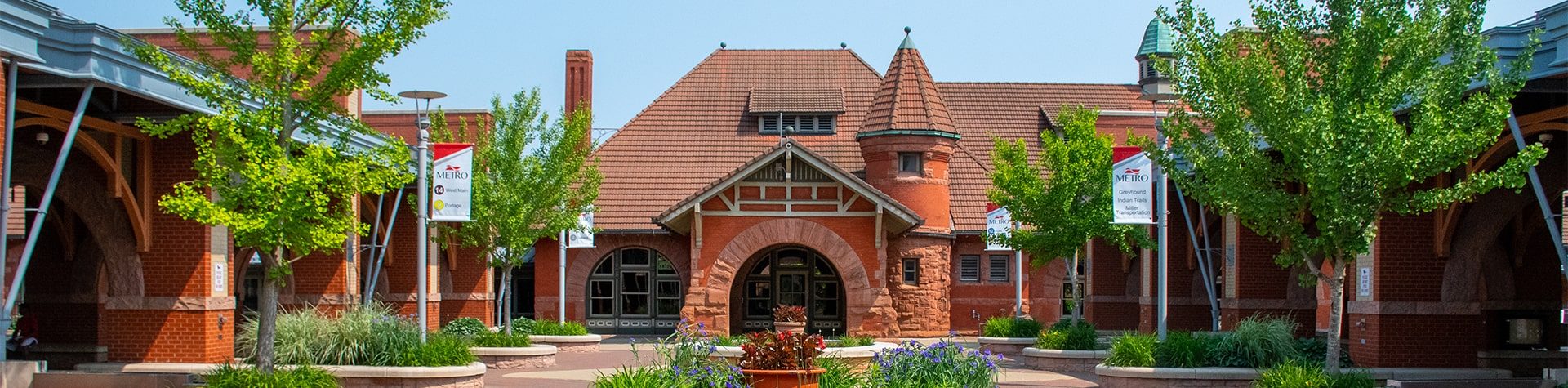 An image of the Kalamazoo Transportation Center's main building.